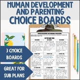 FACS Human Development and Parenting Choice Board Sub Plans