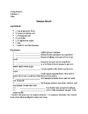 FACS Recipes - 7th & 8th Grade Cooking Unit Recipe Pack (2