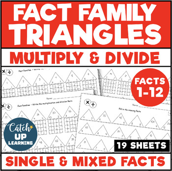 Preview of Introduction to Multiplication & Division Fact Family Triangles