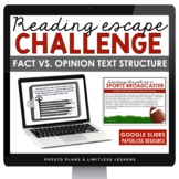 Fact and Opinion Text Structure Slides & Nonfiction Digita