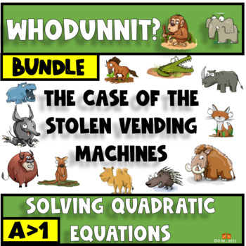 Preview of FACTORING A not 1 WHODUNNIT CLUE MYSTERY BUNDLE ACTIVITY DIFFERENTIATE!