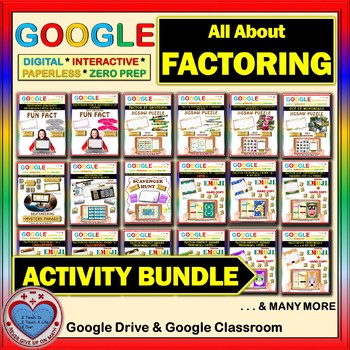 Preview of 30%+ OFF - FACTORING Google Interactive Bundle Distance Learning