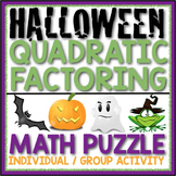 HALLOWEEN FACTORING QUADRATICS ACTIVITY