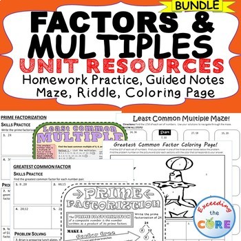 Guided Learning Activity Charting Factors And Gcf Answers