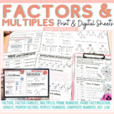 Factors and Multiples Prime and Composite Prime Factorizat