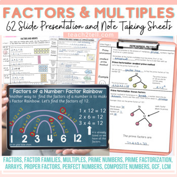 Preview of Factors and Multiples Prime Composite Numbers PowerPoint Presentation Notes