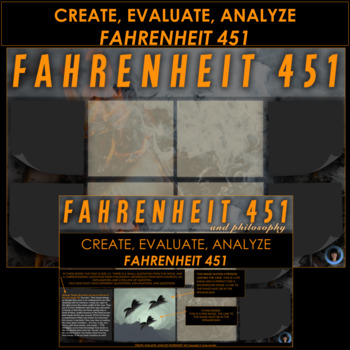 Preview of FAHRENHEIT 451 | CREATE, EVALUATE, ANALYZE | END OF NOVEL PROJECT