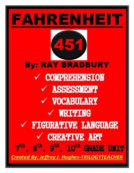 Preview of FAHRENHEIT 451 Novel Study CCSS Unit for 7th-10th Grades