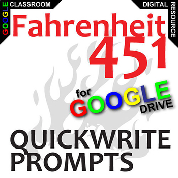 Preview of FAHRENHEIT 451 Quickwrite Journal Questions DIGITAL Bellringer Writing Prompts
