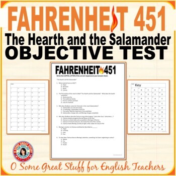Preview of Fahrenheit 451 The Hearth and the Salamander Objective Test with Answer Key
