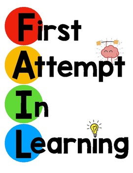 Preview of FAIL with a Growth Mindset!