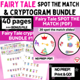 FAIRY TALE OT Cryptogram worksheets & spot the match bundl