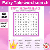 FAIRY TALE Word search: OT, problem solving, visual percep