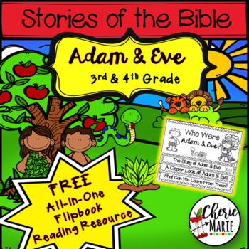 Preview of Stories of the Bible- Adam and Eve Reading Passage & Activities Freebie