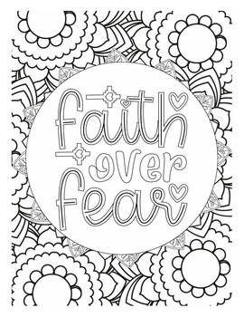 FAITH OVER FEAR COLORING PAGE, GROWTH MINDSET MINDFULNESS COLORING ...