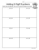 FALL 2-Digit Additon and Subtraction Practice Worksheet PA