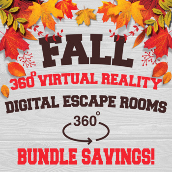 Preview of FALL 360 VR Digital Escape Rooms/Breakout Bundle Savings!
