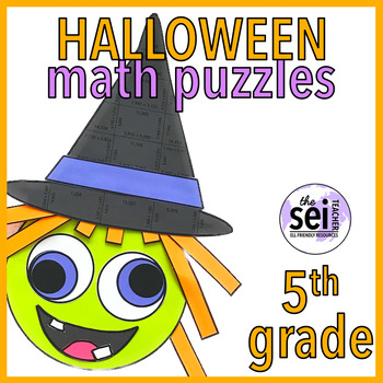 Preview of FALL ACTIVITIES - FIFTH GRADE - MATH CENTERS MATH CRAFT MATH PUZZLE