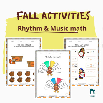 Preview of FALL ACTIVITIES - Rhythm and Music Math