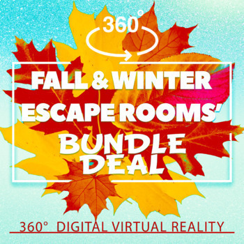 Preview of FALL AND WINTER  360 VR Digital Escape Rooms/Breakout BUNDLE SAVINGS