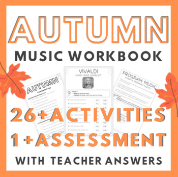 Preview of AUTUMN Music Workbook - The Four Seasons Vivaldi