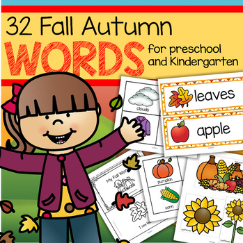 Preview of FALL AUTUMN Vocabulary Center & Group Activities for Preschool & Kindergarten