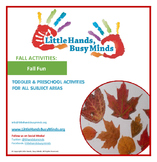 FALL Activities: Fall Fun Weekly Thematic Unit for Toddler