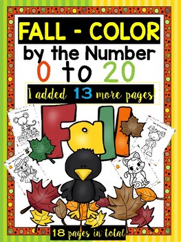 Preview of FALL and HALLOWEEN Activities - Color by the Number - Math Worksheets