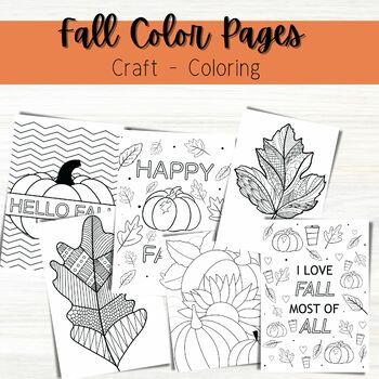 Preview of FALL Calming Coloring Pages  Mindful Coloring