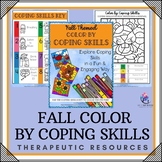 FALL Color by COPING SKILLS Coloring Pages I Counseling Ac