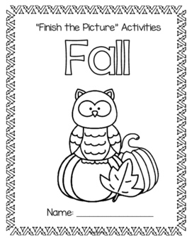 Preview of FALL Counting Drawing Oral and Written Language Make Booklet Preschool PreK