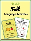 FALL Compare/Contrast and Description Task Cards-Speech Th