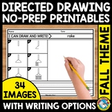 FALL DIRECTED DRAWING STEP BY STEP WORKSHEET SEPTEMBER & W