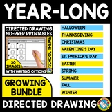 SPRING DIRECTED DRAWING STEP BY STEP WORKSHEET MAY WRITING