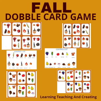 FALL DOBBLE OR SPOT IT GAME by Learning Teaching And Creating