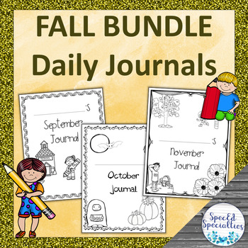 Preview of FALL Daily Journal Writing for Special Education BUNDLE