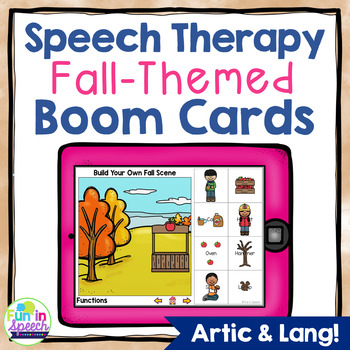 Preview of FALL Digital Speech Therapy Boom Cards