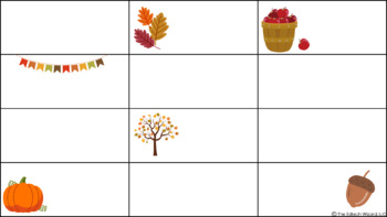 FALL Editable Memory/Matching Game Board TEMPLATE (CANVA