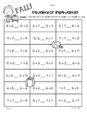 FALL Equalities - Equality or Inequality? - Worksheet Pack