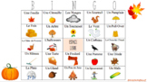 FALL FRENCH BINGO: 24 Mots D'automne