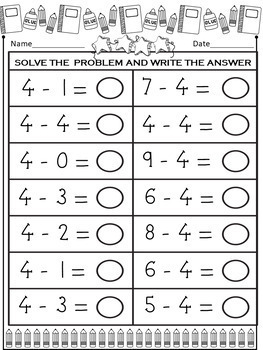 DISTANCE LEARNING 27 MATH WORKSHEETS ADDITION AND SUBTRACTION 1-20