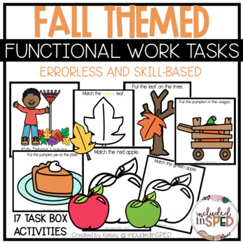 Preview of FALL Functional Work Bins and Task Boxes-Special Education Activities