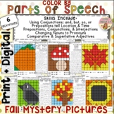 FALL Grammar Mystery Pictures Color by Parts of Speech Act