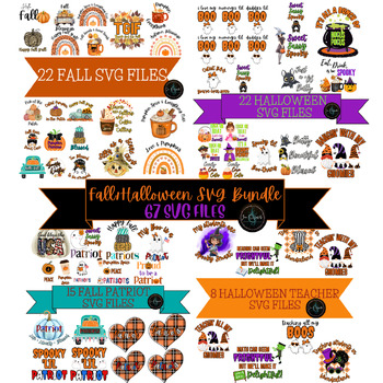 Preview of FALL/HALLOWEEN SVG FILE BUNDLE (67)