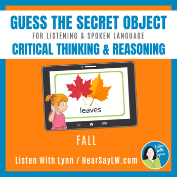 Preview of FALL Inferences Auditory Comprehension Guess The Secret Object  DHH Hearing Loss