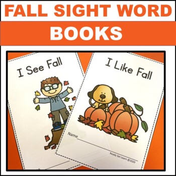 Preview of FALL KINDERGARTEN SIGHT WORD BOOKS EMERGENT READERS OCTOBER