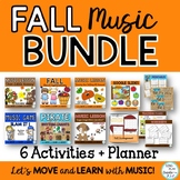Fall Music Class Lesson Bundle: Videos, Songs, Games, Kodaly, Orff  K-6