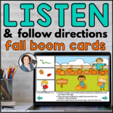 FALL Listen and Follow Directions with AUDIO  |  BOOM CARDS™