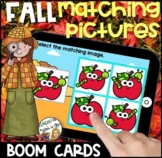 FALL Matching Pictures BOOM CARDS- DISTANCE LEARNING