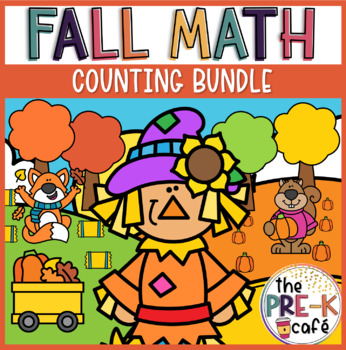 Preview of FALL Math Center Activities | counting plus MORE | PreK K | 11 math centers